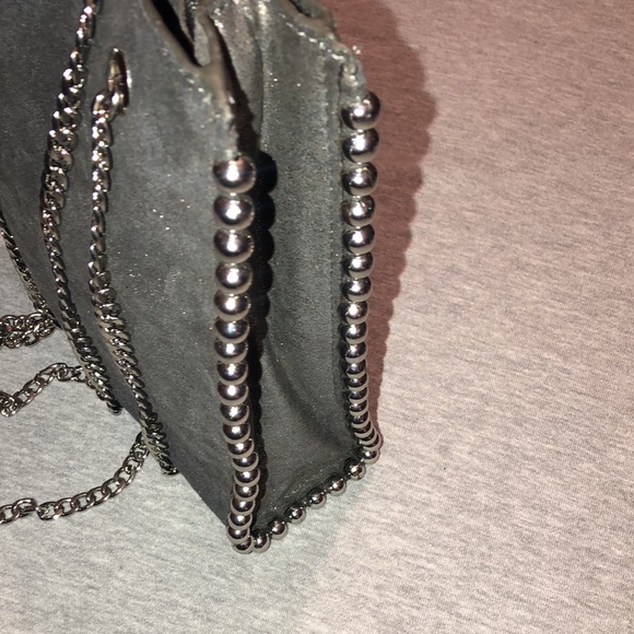 Zara Metallic Grey Shoulder Bag - Picture 3 of 8